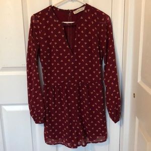 Deep Plunge Print Romper | Abercrombie and Fitch